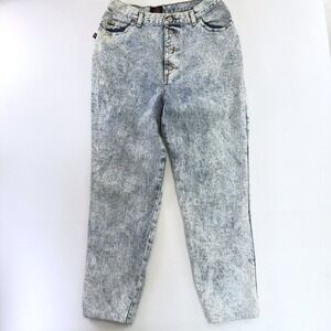 Vintage Sasson Acid Wash‎ Jeans Womens  High Waist Button Fly Tapered Leg 80s